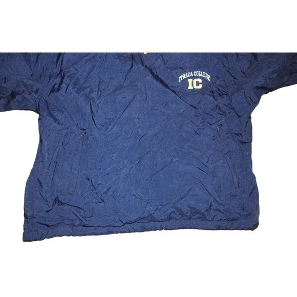 Vintage 1990s Ithica College Champion Pullover Cotton Lined Windbreaker Medium - Picture 6 of 10